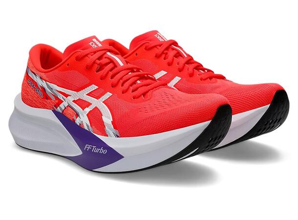 Asics Herre Løpesko Magic Speed 4 43,5 Lett og rask løpesko - FLASH RED/WHITE 