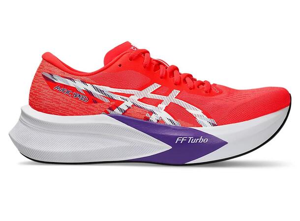 Asics Herre Løpesko Magic Speed 4 43,5 Lett og rask løpesko - FLASH RED/WHITE 