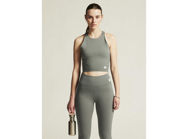 Craft W Singlet Collective Cropped XS myk og elastisk treningssinglet - Leaf 