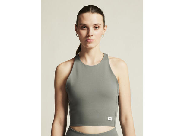 Craft W Singlet Collective Cropped XS myk og elastisk treningssinglet - Leaf 