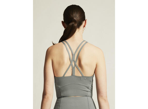Craft W Singlet Collective Cropped XS myk og elastisk treningssinglet - Leaf 