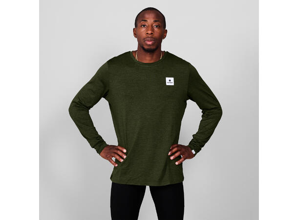 SAYSKY Herre Trøye Clean Pace LS Komfortabel longsleeve til herre- Green 