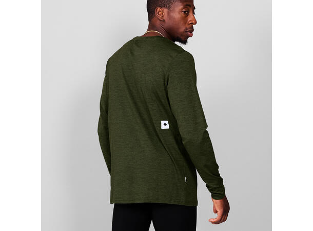 SAYSKY Herre Trøye Clean Pace LS Komfortabel longsleeve til herre- Green 