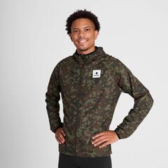SAYSKY M Jakke Camo Pace Komfortabel jakke for l&#248;ping - Brown Aop