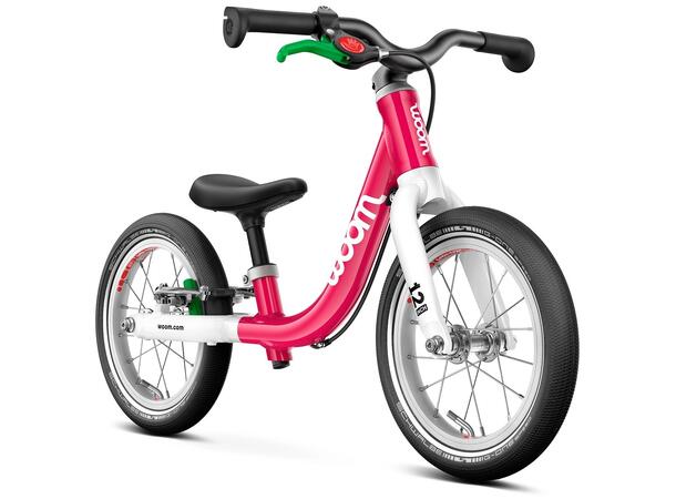 Woom 1 Go Barnesykkel 12" Hot Pink Balansesykkel til barn - 82-100cm 