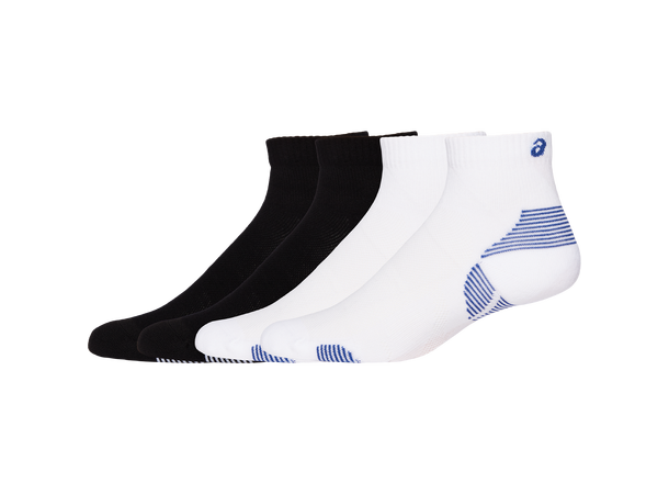 Asics 2pk CushionRun Quarter 35-38 Komfortable løpesokker med god passform 