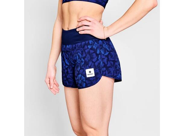 SAYSKY Dame Shorts 3" Flower Pace S Praktisk og lett løpeshorts - FlBlue 