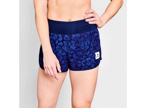 SAYSKY Dame Shorts 3" Flower Pace S Praktisk og lett løpeshorts - FlBlue 