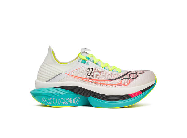 Saucony Løpesko Endorphin Elite 2 43 Konkurransesko med karbonplate - WHT/MUT 