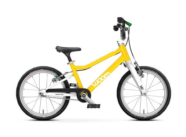 Woom 3 Go Barnesykkel 16" Yellow Perfekt sykkel for barn - 105-120cm 