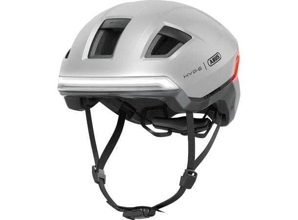Abus Sykkelhjelm Hyp-E S Toppmoderne hjelm med lys - Gleam Silver 