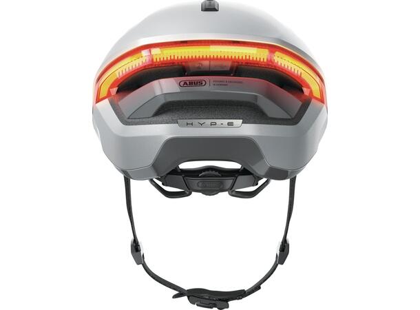 Abus Sykkelhjelm Hyp-E S Toppmoderne hjelm med lys - Gleam Silver 