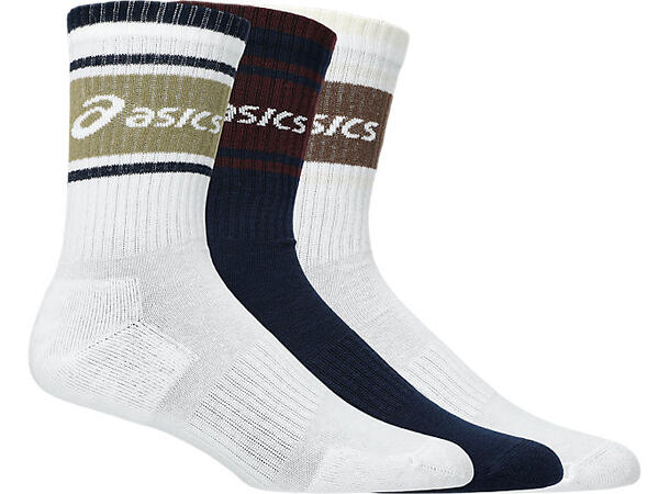 Asics Logo Crew Sock 3pk 39-42 Godt pustrende og myke bomullssokker -Md 