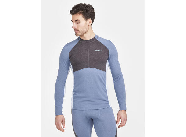 Craft Herre Core Wool Mix Set M Baselayer-Sett, Flow/Granite 