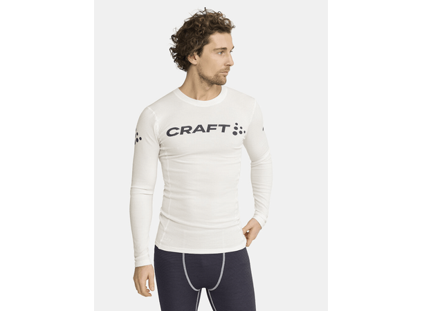Craft M Trøye NOR Pro Wool Extreme X XL Langermet ulltrøye - White/Blaze 