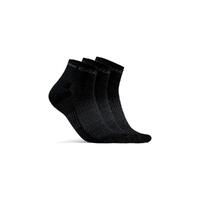 Craft Sokker Core Dry Mid 3-pk 40/42 Funksjonell treningssokk, Black