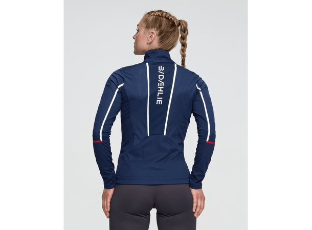 Dæhlie Dame Jakke Pace M Jakke for intens langrennstrening - Navy 