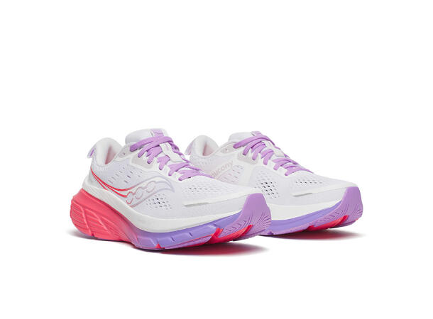 Saucony Løpesko Dame Guide 18 38 Stabil mengdetrenings sko WHITE/CROCUS 