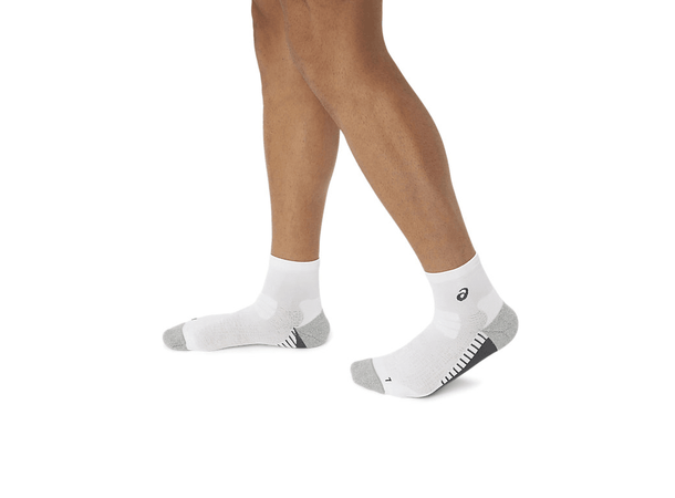 Asics Performance Run Sock Quarter 47-49 Teknisk Løpesokk, Hvit 
