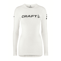 Craft Dame NOR Pro Wool Extreme X LS L Langermet ulltrøye - White/Blaze