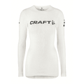 Craft Dame NOR Pro Wool Extreme X LS L Langermet ulltr&#248;ye - White/Blaze