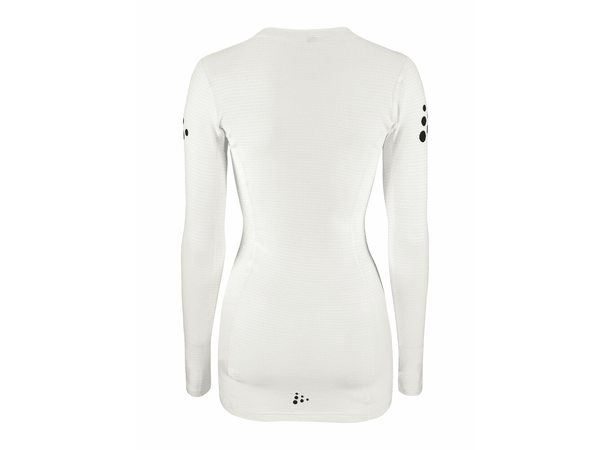 Craft Dame NOR Pro Wool Extreme X LS L Langermet ulltrøye - White/Blaze 