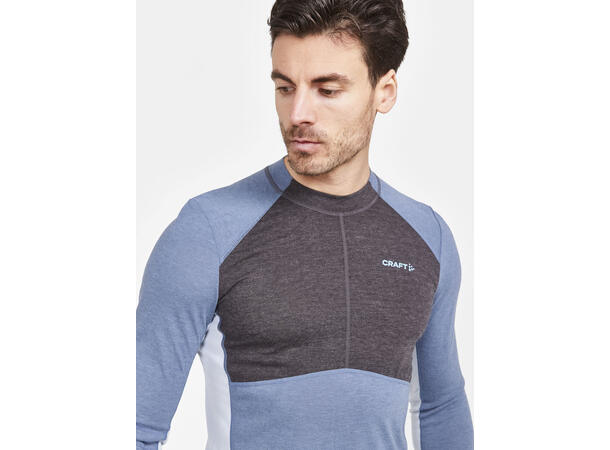 Craft Herre Core Wool Mix Set L Baselayer-Sett, Flow/Granite 