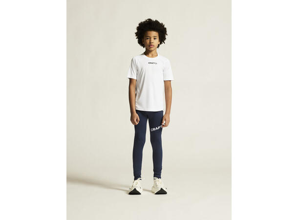 Craft Jr Trøye SS Rush 2.0 134/140 Lett treningstrøye til junior-White 