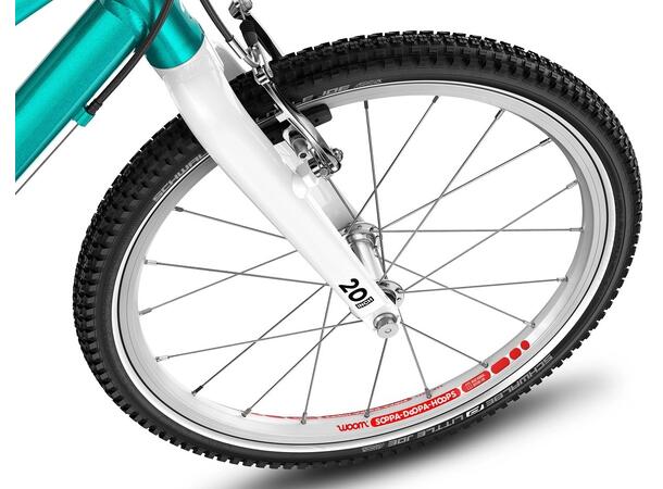 Woom 4 Go Barnesykkel 20" Metallic Pet Optimalisert geometri for barn 115-130cm 