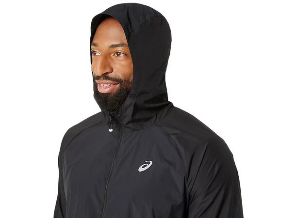 Asics Herre Jakke Road Packable M Regn- og vannavstøtende løpejakke - Bl 
