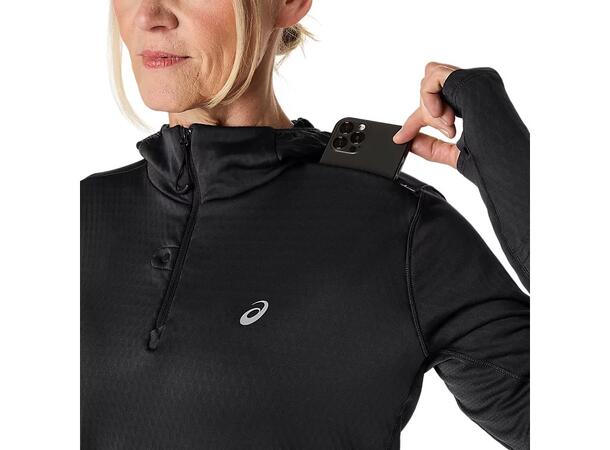 Asics W Trøye LS Road Winter S Varm og pustende løpehoodie - PB 