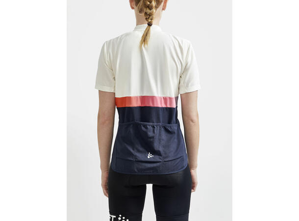 Craft Dame Jersey Core Endur M Sykkel trøye med lommer Whisper/Blaze 