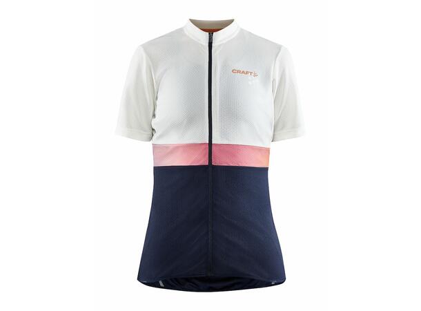 Craft Dame Jersey Core Endur M Sykkel trøye med lommer Whisper/Blaze 