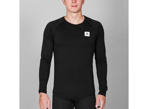 SAYSKY Herre Trøye Merino 165 LS M Perfekt baselayer i ren merino - Black 