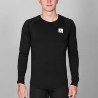 SAYSKY Herre Trøye Merino 165 LS M Perfekt baselayer i ren merino - Black