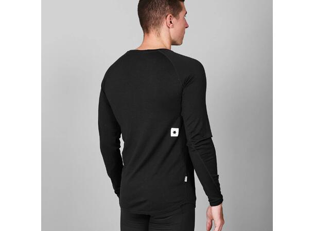 SAYSKY Herre Trøye Merino 165 LS M Perfekt baselayer i ren merino - Black 