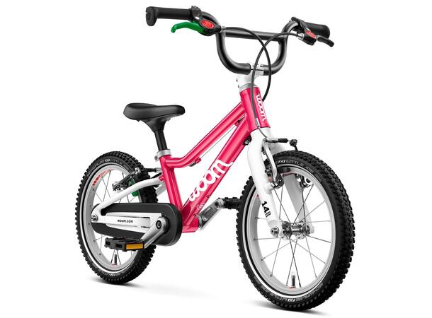 Woom 2 Go Barnesykkel 14" Hot pink Perfekt første sykkel til barn 95-110cm 