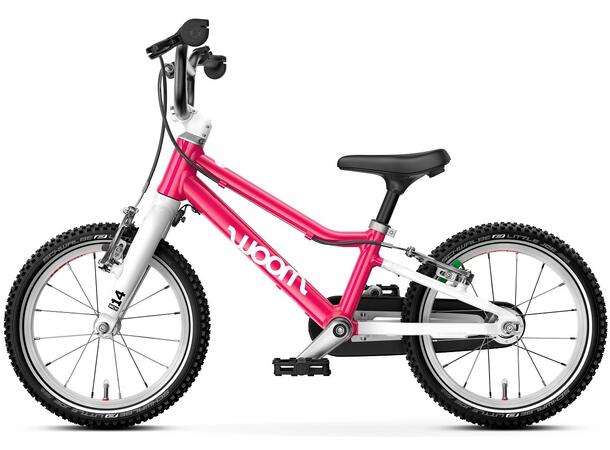 Woom 2 Go Barnesykkel 14" Hot pink Perfekt første sykkel til barn 95-110cm 