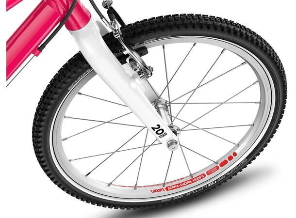 Woom 4 Go Barnesykkel 20" Hot Pink Optimalisert geometri for barn 115-130cm 