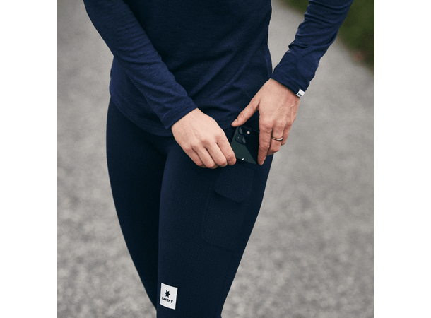 SAYSKY Dame Tights Combat+ S Behagelig tights med lommer - Blue 
