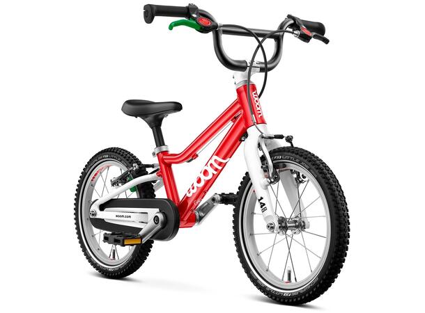 Woom 2 Go Barnesykkel 14" Red Perfekt første sykkel til barn 95-110cm 