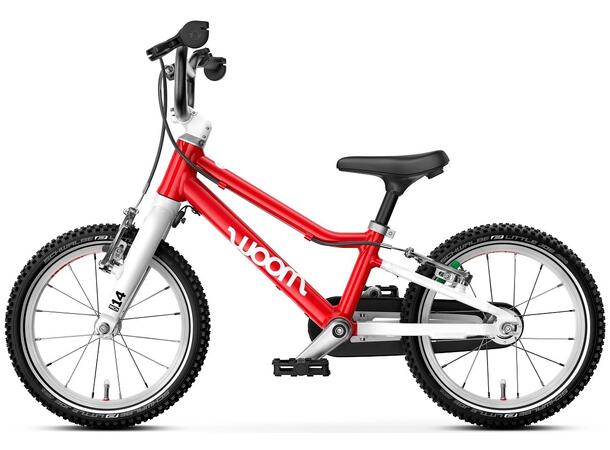 Woom 2 Go Barnesykkel 14" Red Perfekt første sykkel til barn 95-110cm 