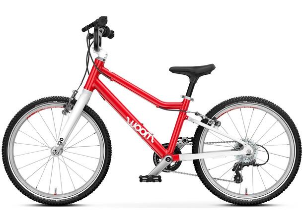 Woom 4 Go Barnesykkel 20" Red Optimalisert geometri for barn 115-130cm 