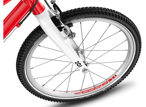 Woom 4 Go Barnesykkel 20" Red Optimalisert geometri for barn 115-130cm 