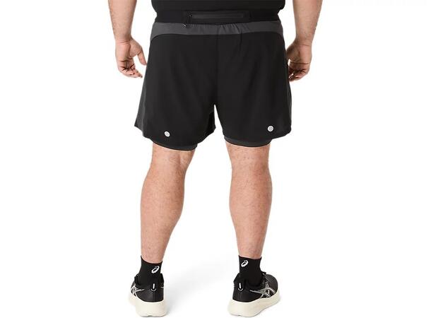 Asics Herre Shorts Road 2N1 5IN S Lett, fleksibel og pustende løpeshorts 