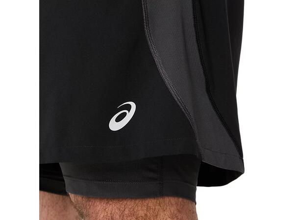 Asics Herre Shorts Road 2N1 5IN S Lett, fleksibel og pustende løpeshorts 