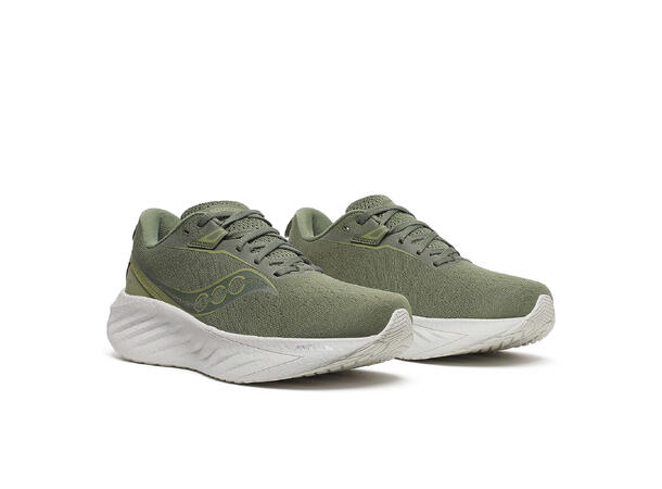 Saucony Løpesko M Triumph 22 42 Behagelig fulldempet løpesko - Olivine 