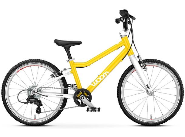 Woom 4 Go Barnesykkel 20" Yellow Optimalisert geometri for barn 115-130cm 