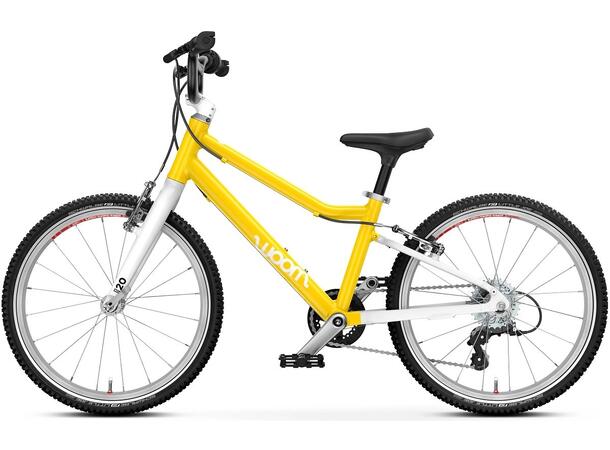 Woom 4 Go Barnesykkel 20" Yellow Optimalisert geometri for barn 115-130cm 