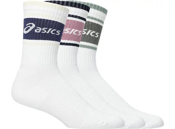 Asics Logo Crew Sock 3pk 43-46 Godt pustrende og myke bomullssokker -Mi 